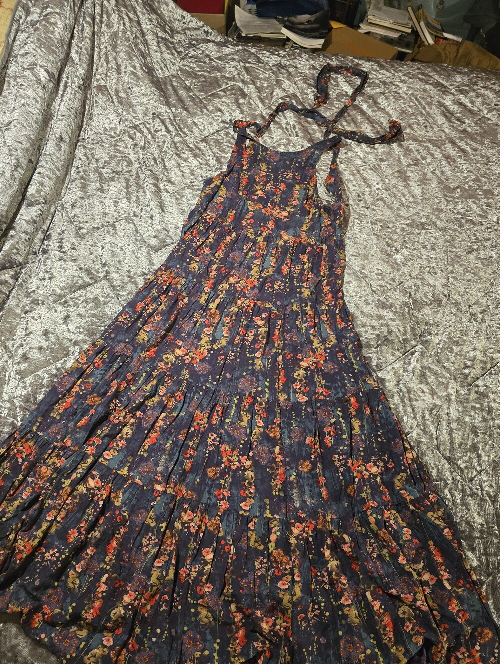 High Neck Tie Back Maxi Dress - Picture 2 of 6